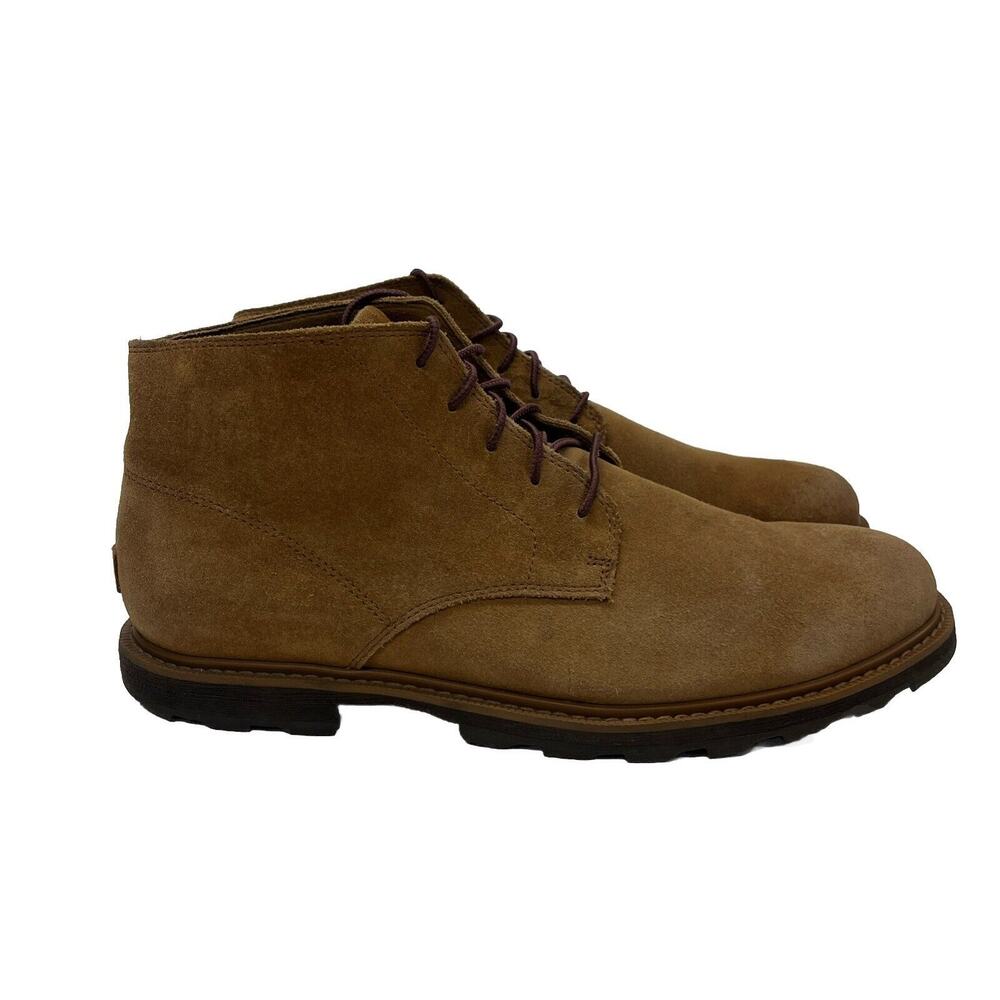 Sorel Madson Chukka Neutral Tan Waterproof Genuine Suede Mens Boots Sz 12